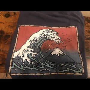 Quiksilver Short Sleeve Tee, Grey/Blue, Men’s Medium